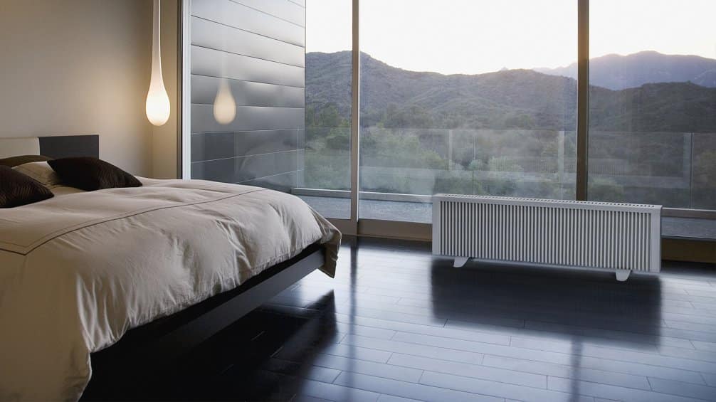 Bedroom featuring Elkatherm low height radiator